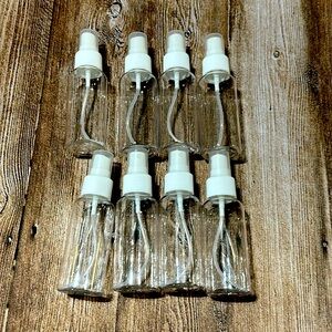 Lot of 8 - 80 ML Clear Fine Mist Spray Bottles - New